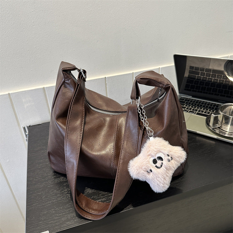 Women's Retro Tote Bag Trendy Niche Crossbody & Shoulder Bag for Commuting