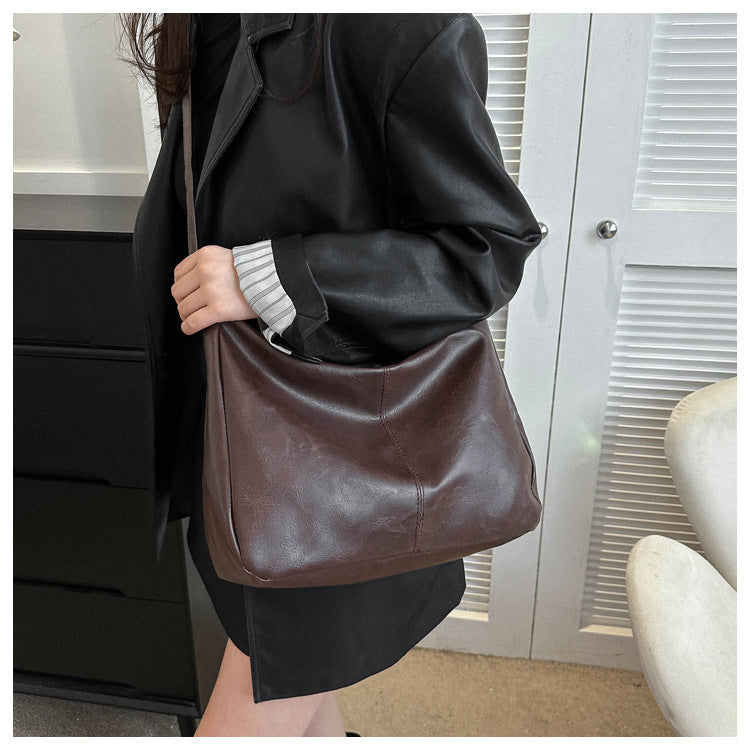 Women's Retro Tote Bag Trendy Niche Crossbody & Shoulder Bag for Commuting