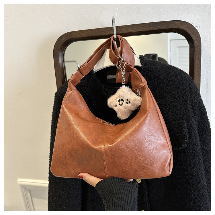 Women's Retro Tote Bag Trendy Niche Crossbody & Shoulder Bag for Commuting