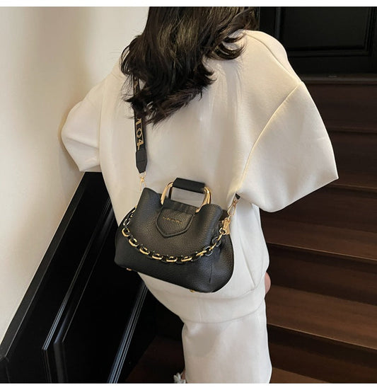 Women's Fashion Tote Bag - Convertible Shoulder to Crossbody Purse with Detachable Chain Strap, Minimalist PU Leather Commuter Handbag